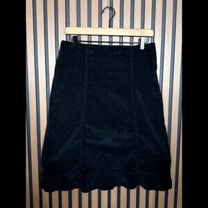 Fresh Produce Skirt Small Womens Velour Black Cotton Stretch A Line Above-Knee